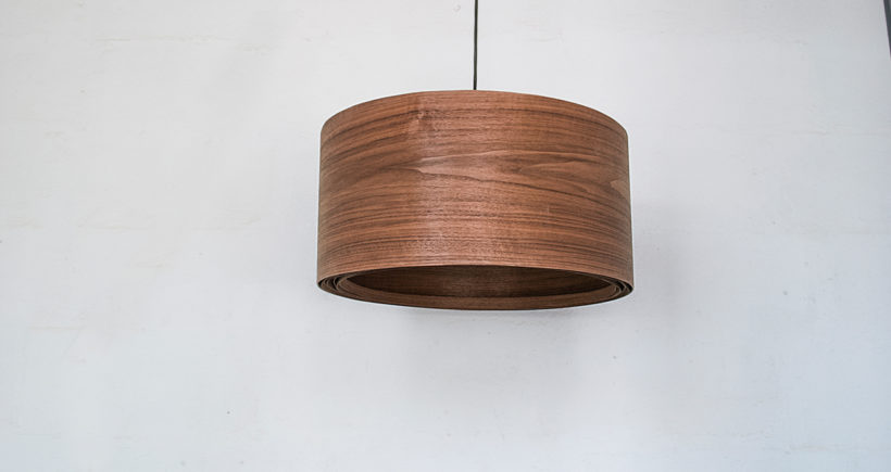 Spiral Walnut - Handmade Wooden Ceiling Light