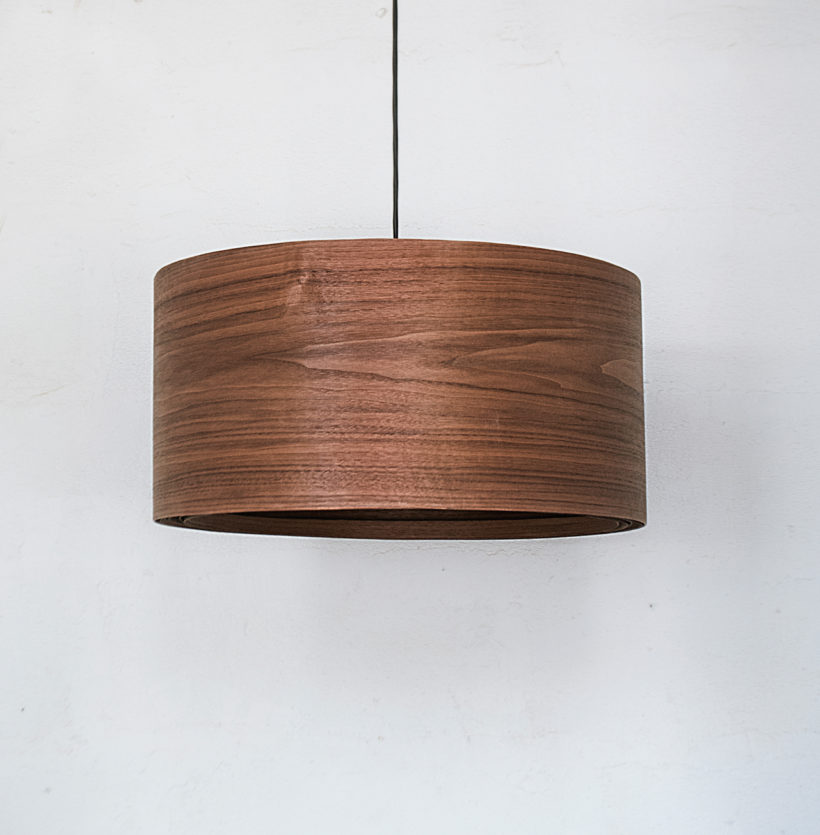 Spiral Walnut - Handmade Wooden Ceiling Light