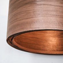 Spiral Walnut - Handmade Wooden Ceiling Light