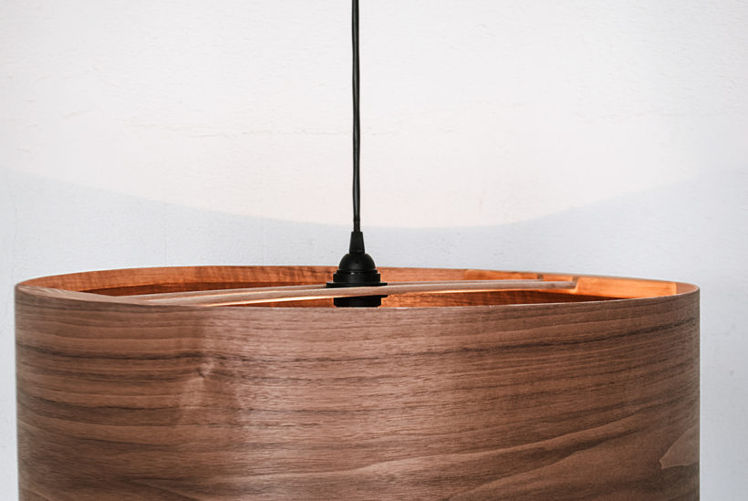 Spiral Walnut - Handmade Wooden Ceiling Light