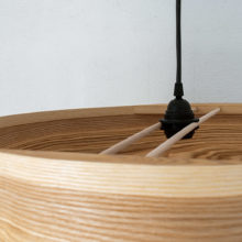 Spiral Olive - Handmade Wooden Ceiling Light