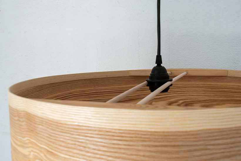 Spiral Olive - Handmade Wooden Ceiling Light
