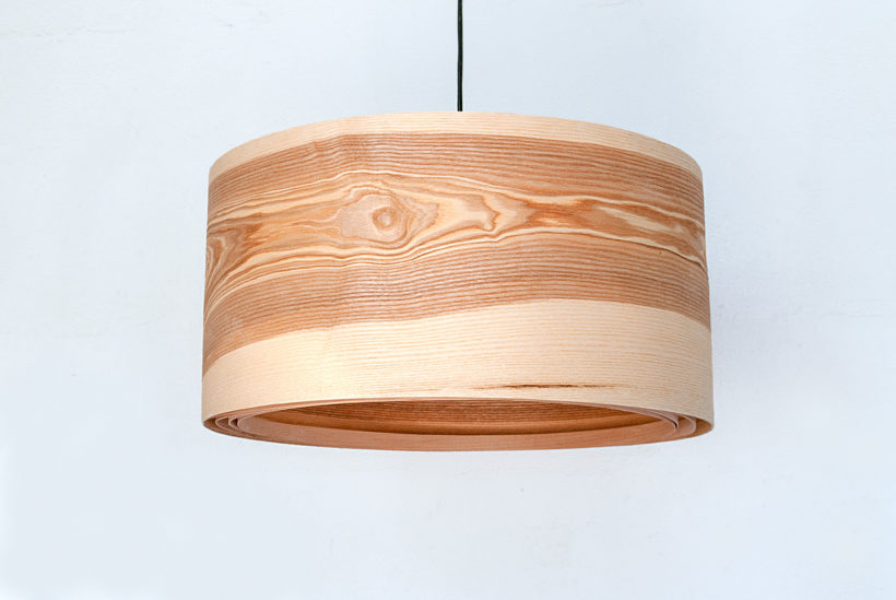 Spiral Olive - Handmade Wooden Ceiling Light