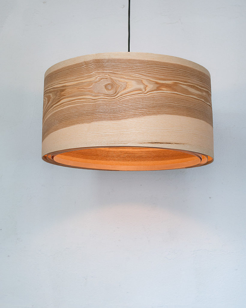 Spiral Olive - Handmade Wooden Ceiling Light