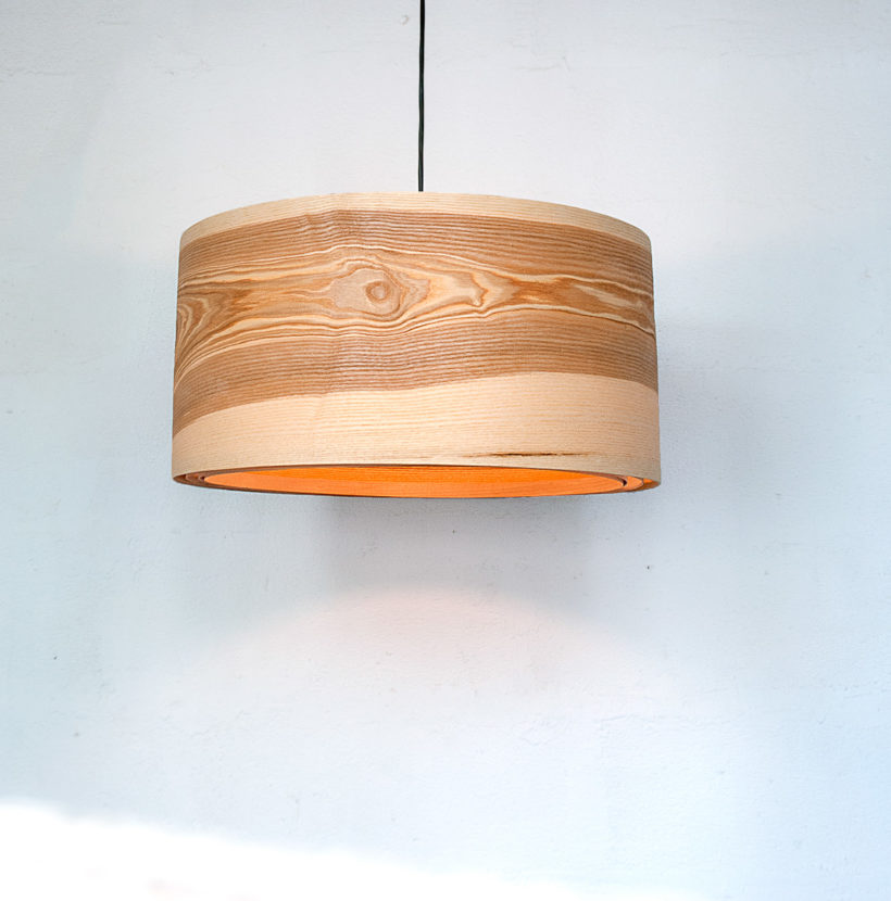 Spiral Olive - Handmade Wooden Ceiling Light