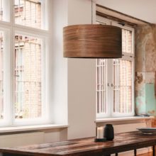 Spiral Walnut - Handmade Wooden Ceiling Light