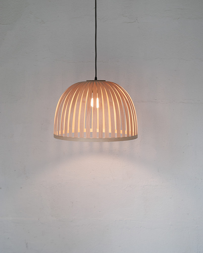 X Bell Maple - Handmade Wooden Ceiling Light