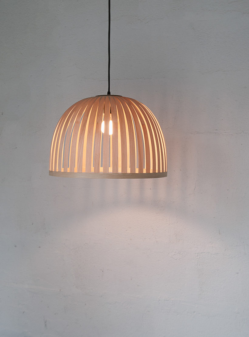 X Bell Maple - Handmade Wooden Ceiling Light