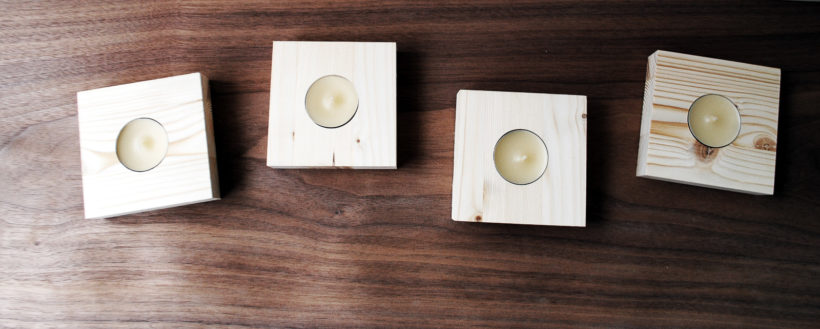Wooden tea light candle holder pinewood set of 4 pieces Wooden tea light candle holder pinewood set of 4 pieces