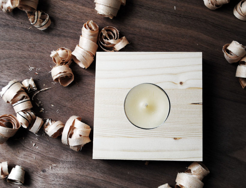 Wooden tea light candle holder pinewood set of 4 pieces Wooden tea light candle holder pinewood set of 4 pieces