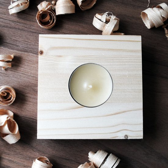 Wooden tea light candle holder pinewood set of 4 pieces Wooden tea light candle holder pinewood set of 4 pieces