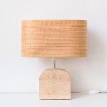 Χειροποίητο Ξύλινο Επιτραπέζιο Φωτιστικό 'Motif Wood 4 Oak Wagon'