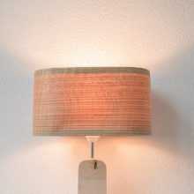 Handmade Wooden Table Lamp 'Motif Wood 2 Oak Wagon'