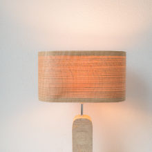 Handmade Wooden Table Lamp 'Motif Wood 3 Oak Wagon'