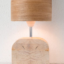 Handmade Wooden Table Lamp 'Motif Wood 4 Elm'