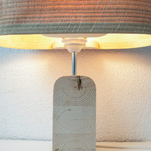 Handmade Wooden Table Lamp 'Motif Wood 2 Oak Wagon'