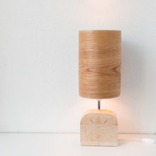 Handmade Wooden Table Lamp 'Motif Wood 4 Elm'