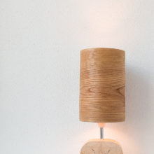 Handmade Wooden Table Lamp 'Motif Wood 4 Elm'
