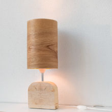 Handmade Wooden Table Lamp 'Motif Wood 4 Elm'