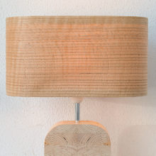 Handmade Wooden Table Lamp 'Motif Wood 4 Oak Wagon'