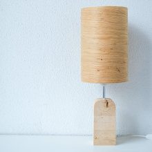 Handmade Wooden Table Lamp 'Motif Wood 2 Oak rustic'