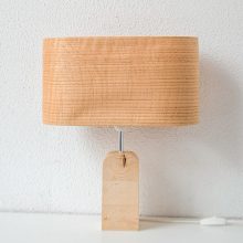 Χειροποίητο Ξύλινο Επιτραπέζιο Φωτιστικό 'Motif Wood 2 Oak Wagon'