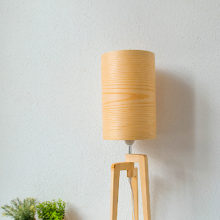 Handmade Wooden Table Lamp 'Tripod II Mini Ash'
