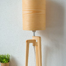 Handmade Wooden Table Lamp 'Tripod II Mini Ash'
