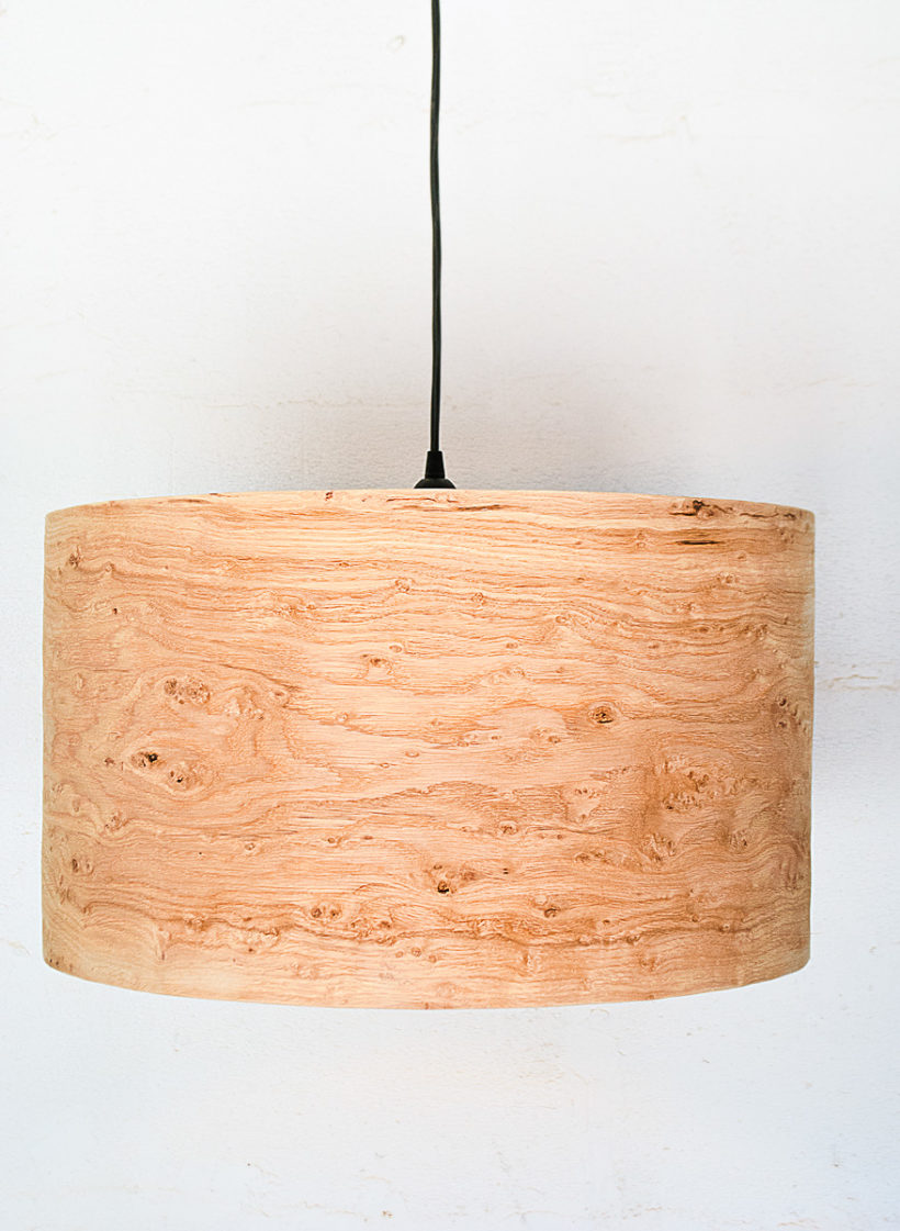 Handmade Wooden Ceiling Light - 'Oak Rustic'