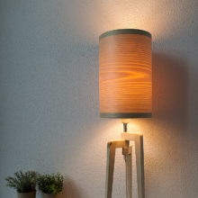 Handmade Wooden Table Lamp 'Tripod II Mini Ash'