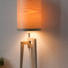 Handmade Wooden Table Lamp 'Tripod II Mini Ash'
