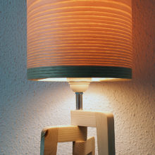 Handmade Wooden Table Lamp 'Tripod II Mini Ash'