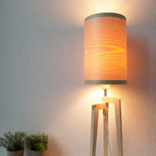 Handmade Wooden Table Lamp 'Tripod II Mini Ash'