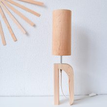 Handmade Wooden Table Lamp 'Shapes' - Giraffe Maple