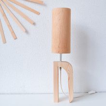 Χειροποίητο Ξύλινο Επιτραπέζιο Φωτιστικό 'Shapes' - Giraffe Maple