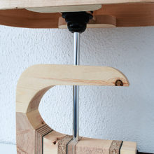 Handmade Wooden Table Lamp 'Shapes' - Wagon maple