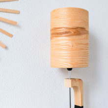Handmade Wooden Table Lamp 'Shapes' - Black