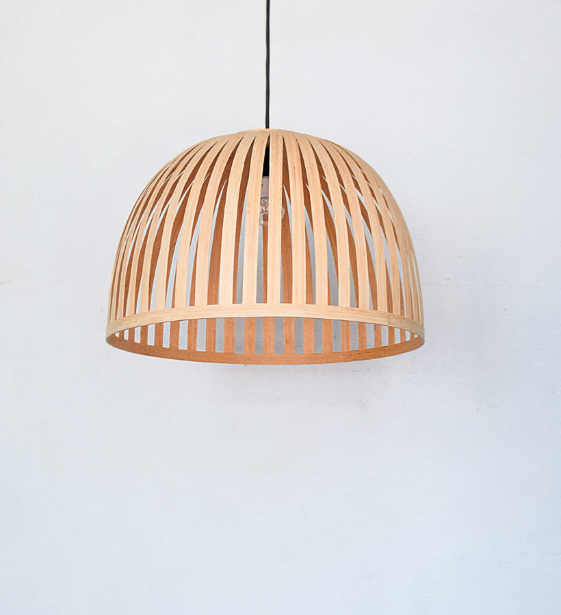 X Bell Bamboo - Handmade Wooden Ceiling Light