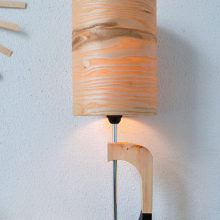 Handmade Wooden Table Lamp 'Shapes' - Black