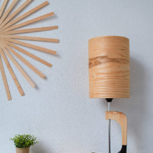 Handmade Wooden Table Lamp 'Shapes' - Black
