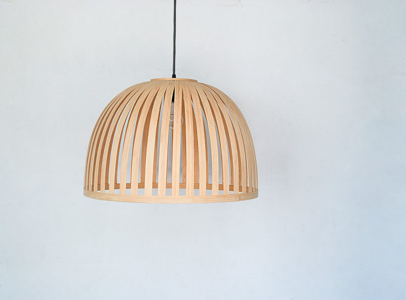 X Bell Bamboo - Handmade Wooden Ceiling Light