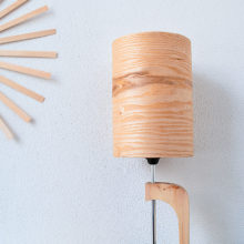 Handmade Wooden Table Lamp 'Shapes' - Black