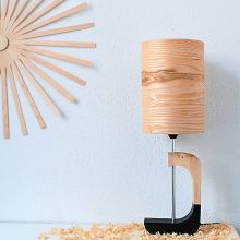 Handmade Wooden Table Lamp 'Shapes' - Black