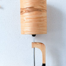 Handmade Wooden Table Lamp 'Shapes' - Black