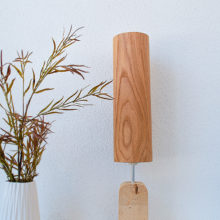 Handmade Wooden Table Lamp 'Motif Wood 2 Oak Tall'