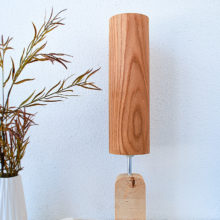 Handmade Wooden Table Lamp 'Motif Wood 2 Oak Tall'