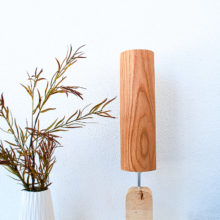 Handmade Wooden Table Lamp 'Motif Wood 2 Oak Tall'