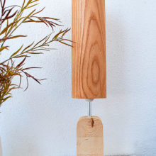 Handmade Wooden Table Lamp 'Motif Wood 2 Oak Tall'