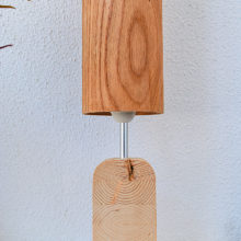 Handmade Wooden Table Lamp 'Motif Wood 2 Oak Tall'