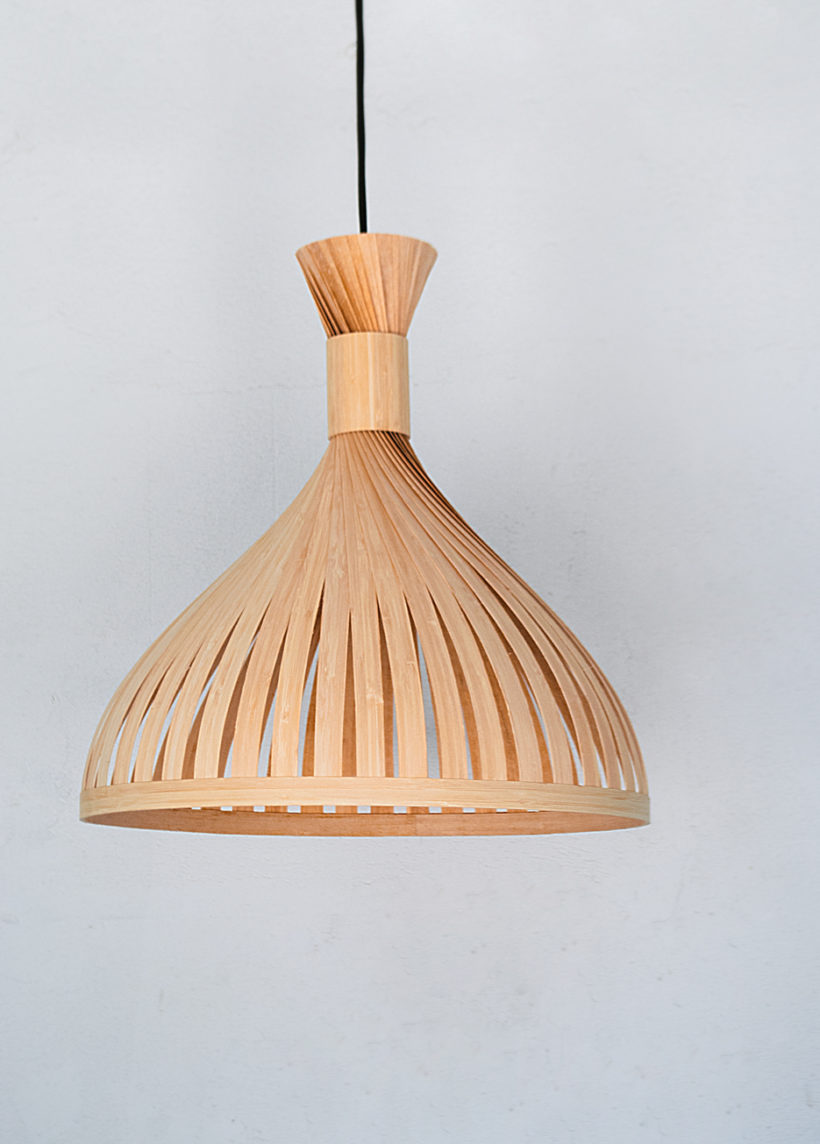 Handmade Wooden Ceiling Light - 'Tropical I'